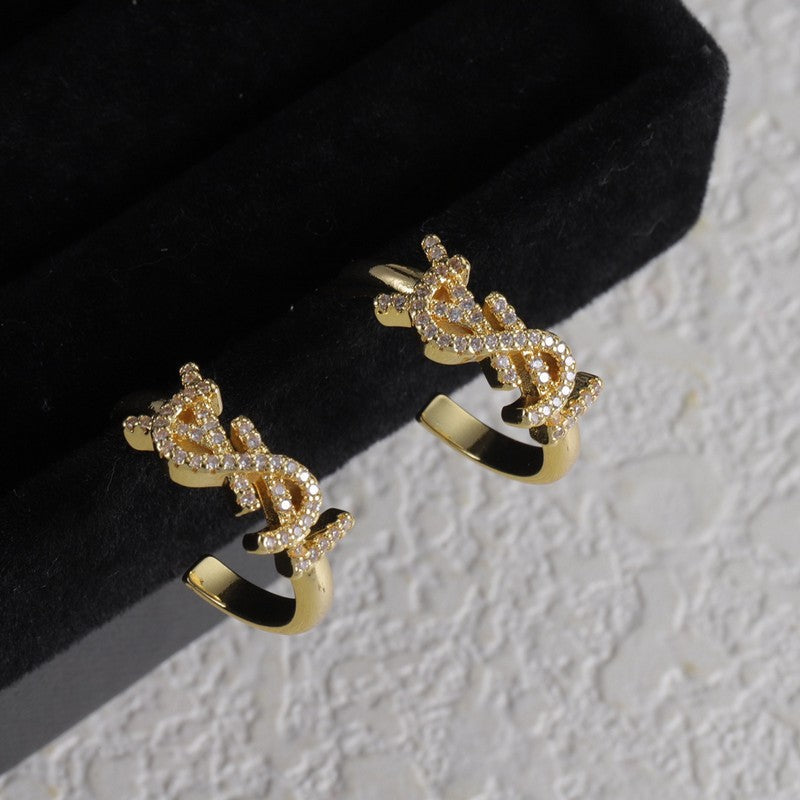 Saint Gold Diamond Circle Earrings