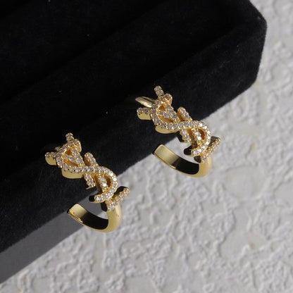 Saint Gold Diamond Circle Earrings