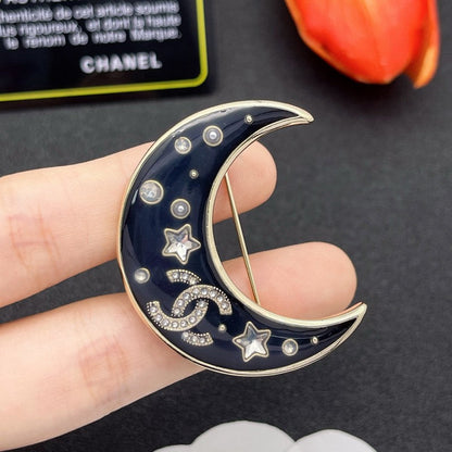 CC Moon Gold Brooch