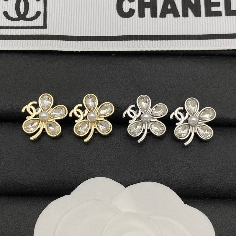 CC Flower Crystal Earrings