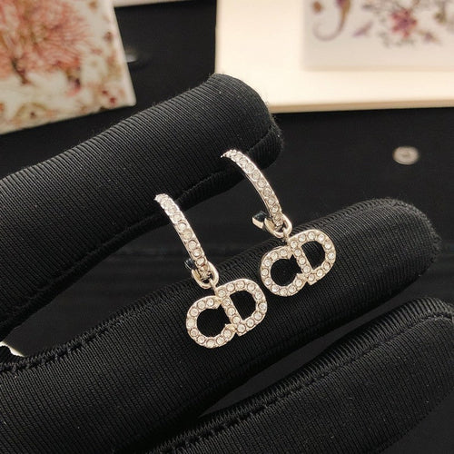 CD Gold Diamond Earrings