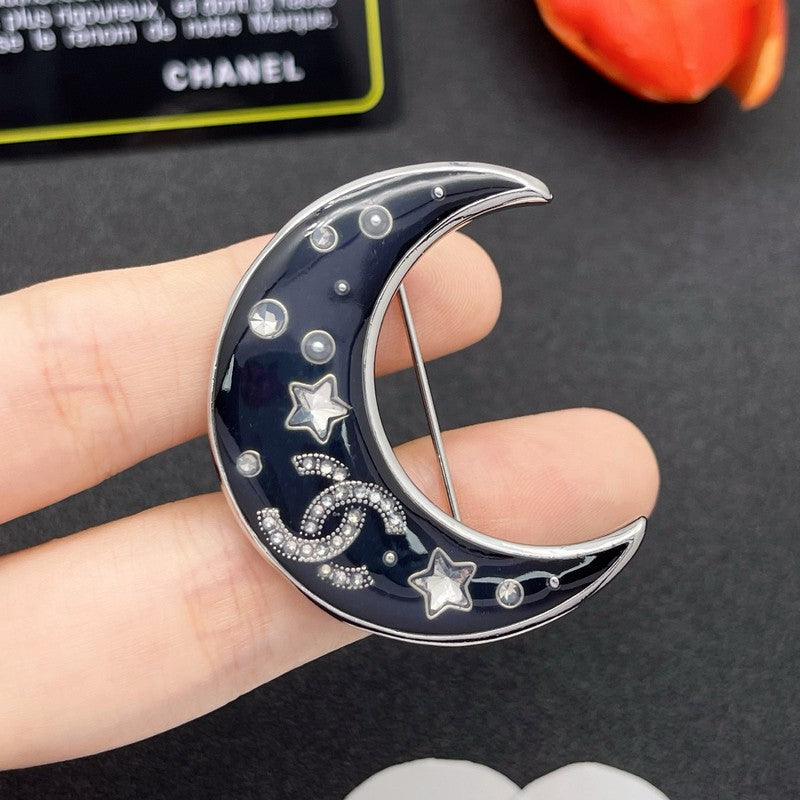 CC Moon Gold Brooch