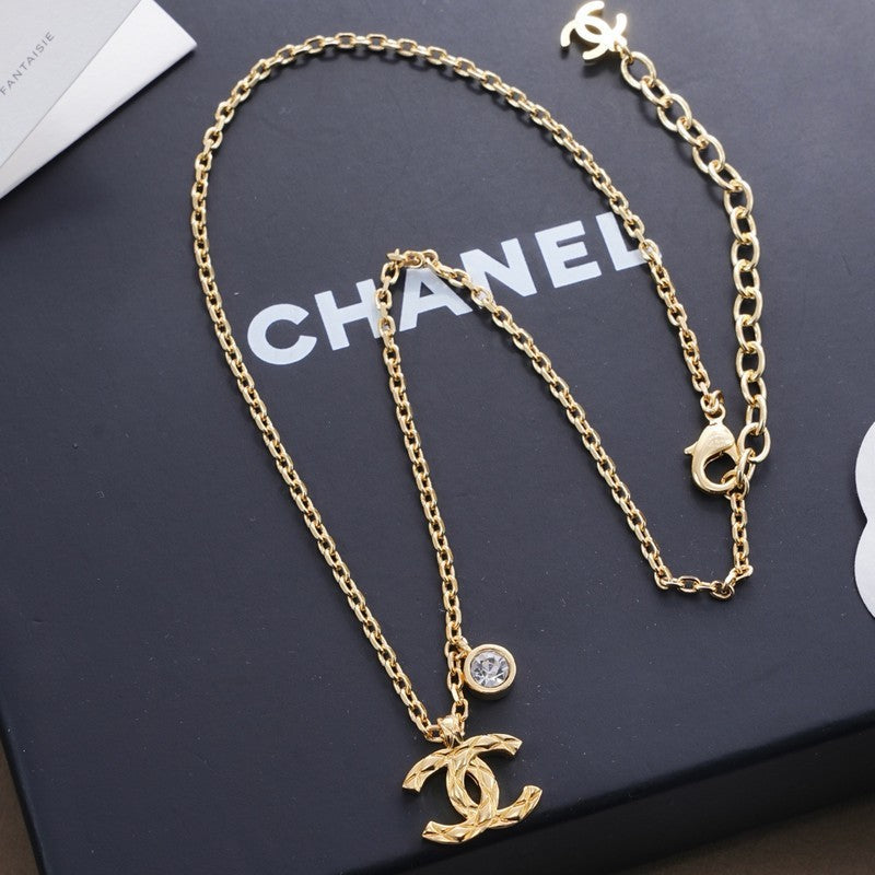 CC Diamond Gold Necklace