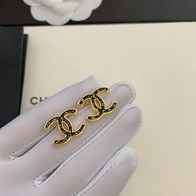 CC Black Gold Earrings