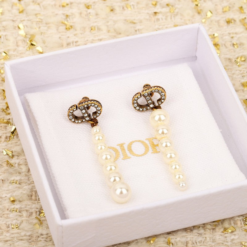 CD Long Pearls Earrings