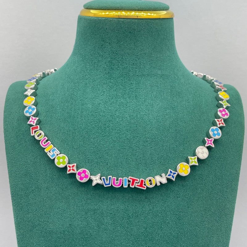 Louis Color Script Gold Necklace