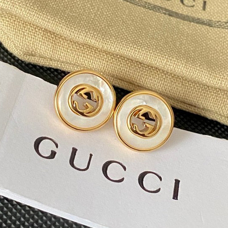 GG Gold Pearl Earrings