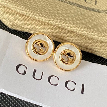 GG Gold Pearl Earrings
