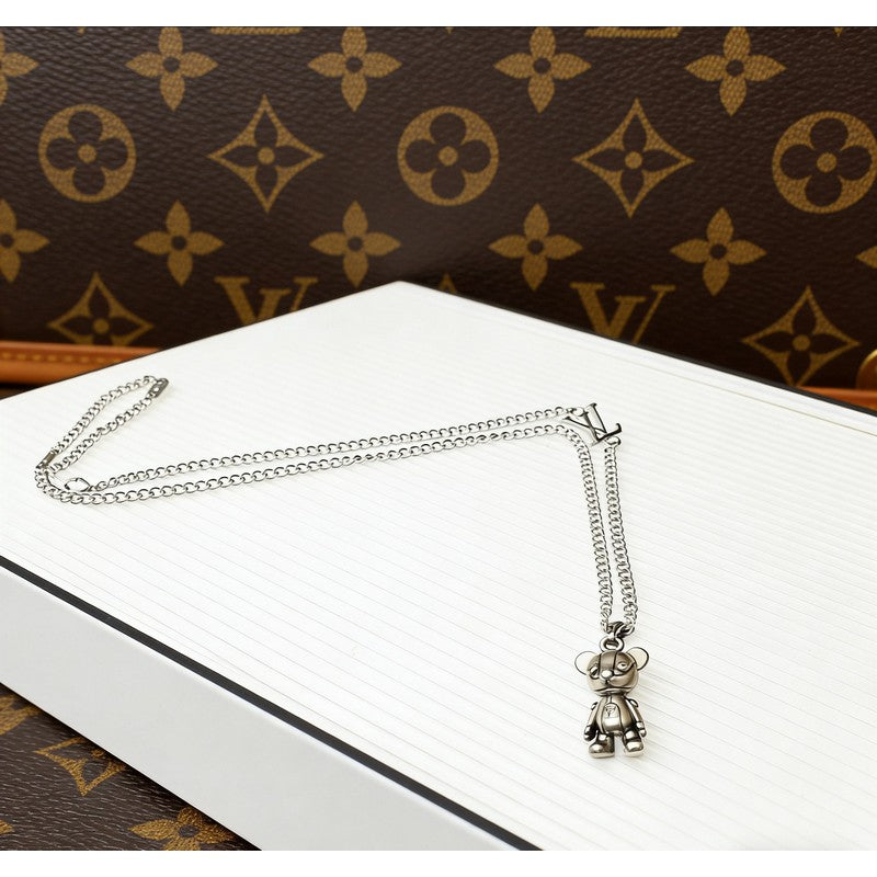 Louis Bear Medium Charm Necklace