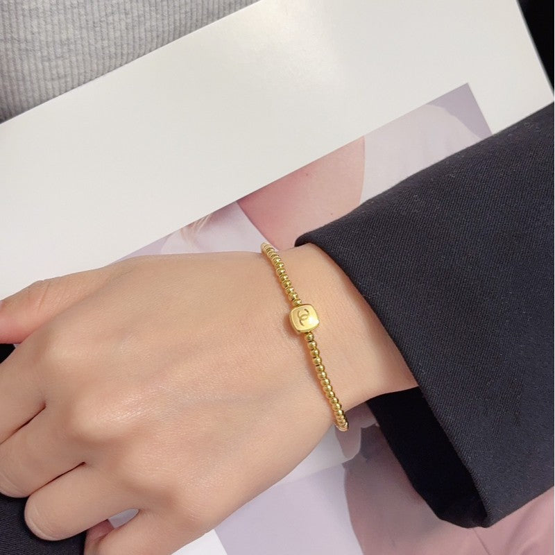 CC Gold Bead Bracelet