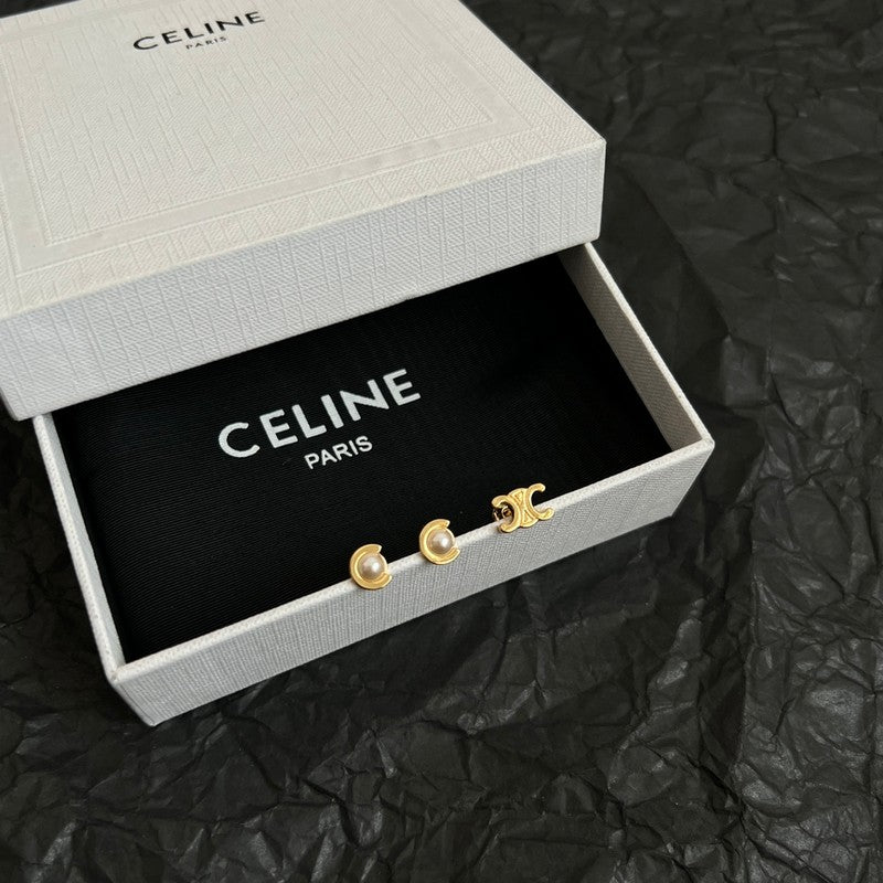 CE Pearl Gold Earrings