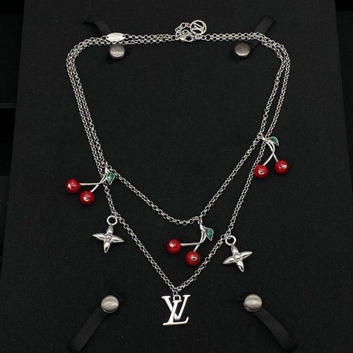 Louis Cherry Pendant Gold Necklace