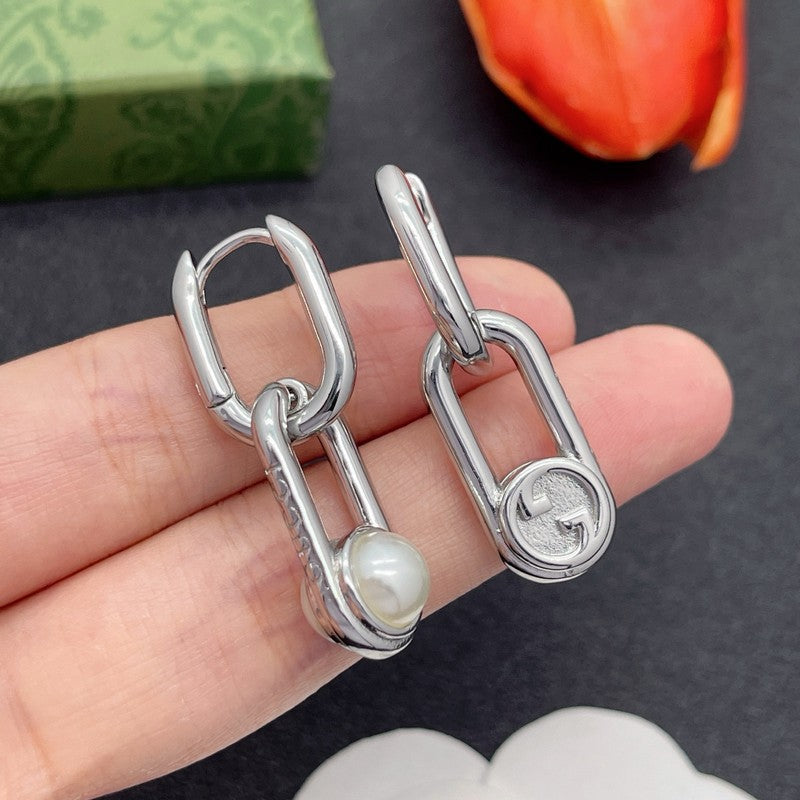 GG Pearl Link Earrings