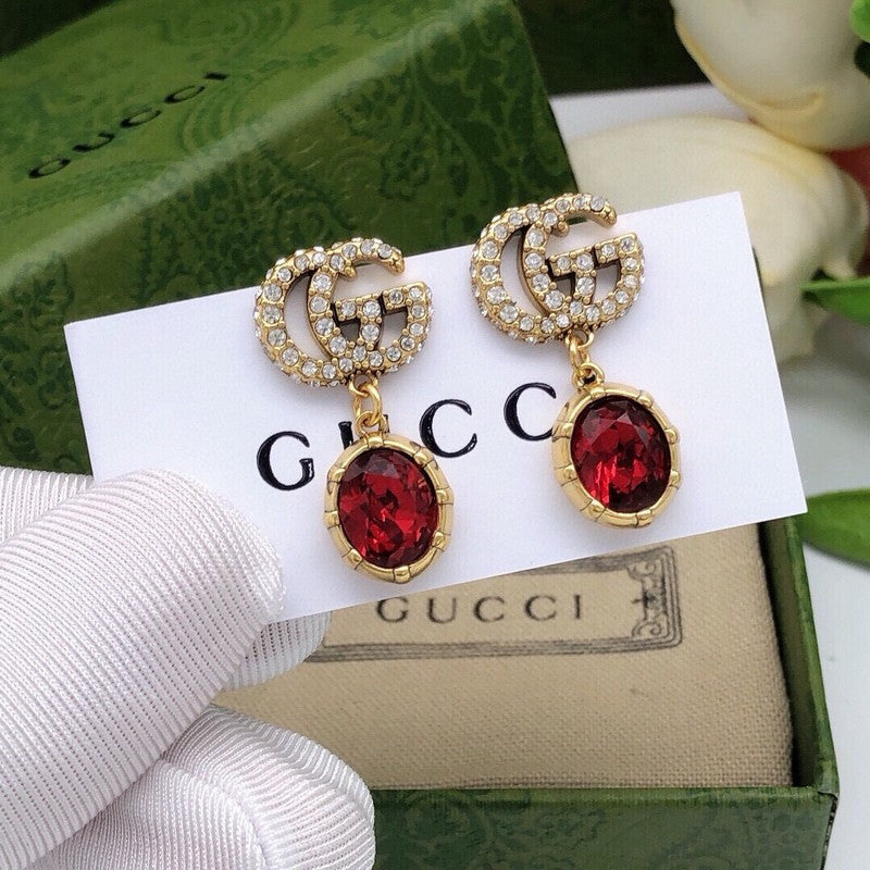 GG Red Crystal Earrings