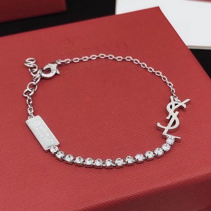 Saint Diamond Gold Chain Bracelet