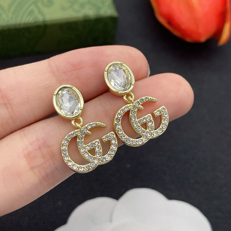 GG Crystal Gold Earrings
