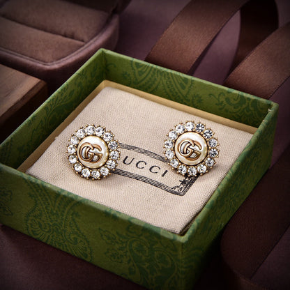 GG Flower Crystals Earrings