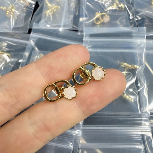 CD Flower Gold Earrings