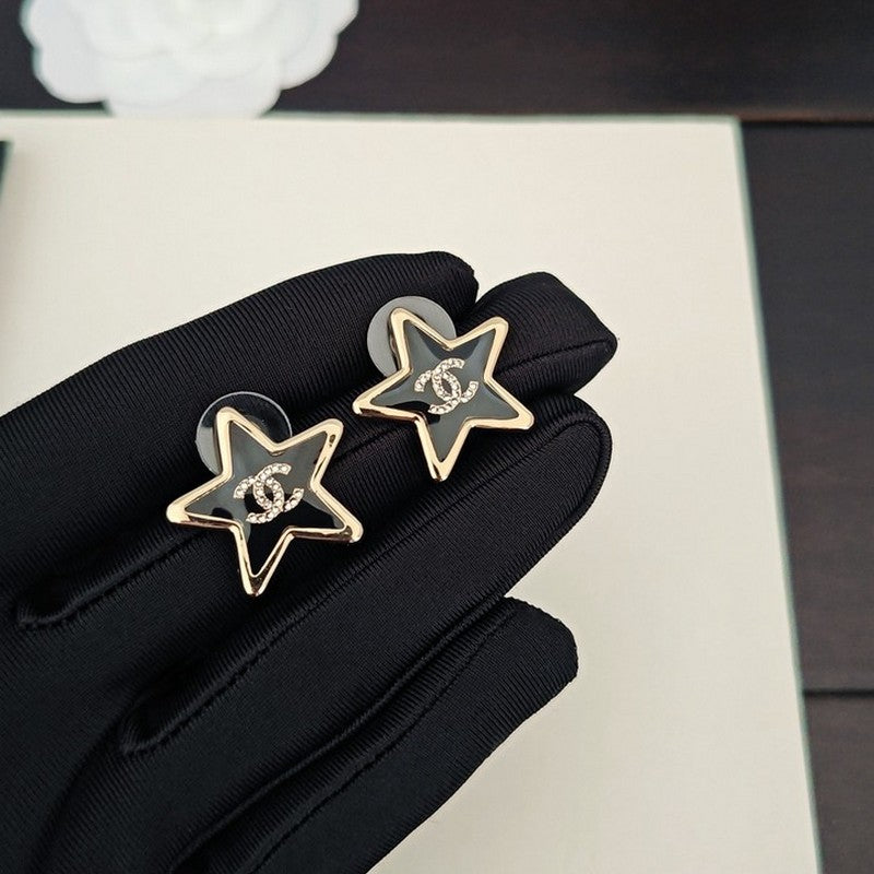 CC Black Star Diamond Earrings