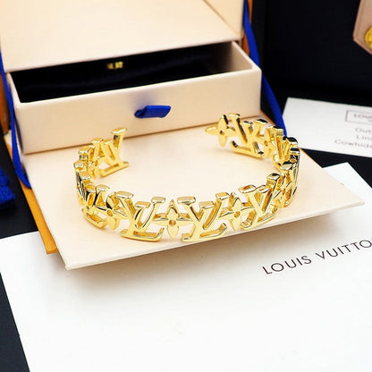 Louis Monogram White Gold Bracelet