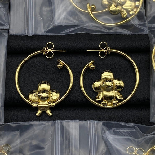 Louis Vivienne Round Earrings