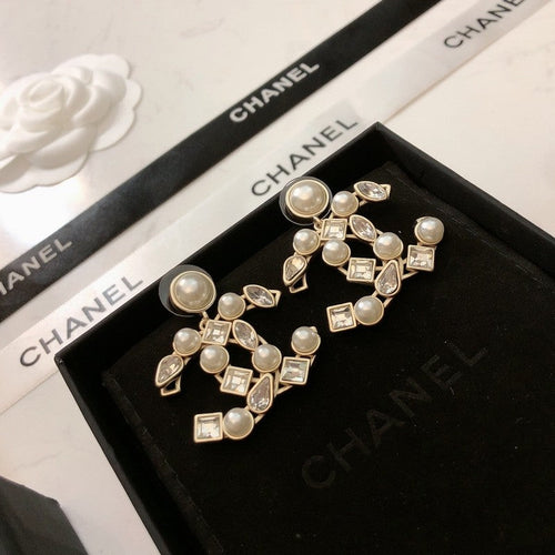 CC Pearl Gold Earrings