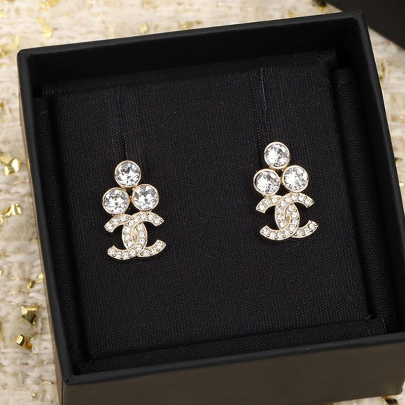 CC 23C Three Diamond Earrings