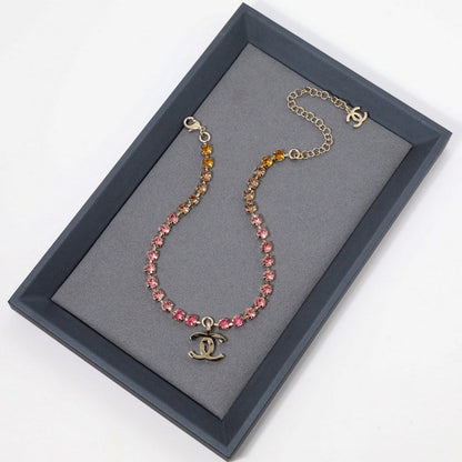CC Pink Crystal Necklace
