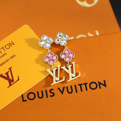 Louis Iconic Pink Crystal Earrings