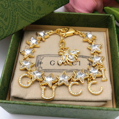 GG Script Crystals Bracelet