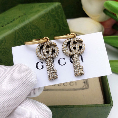 GG Diamond Key Earrings