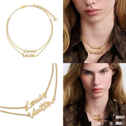 Louis Script Necklace