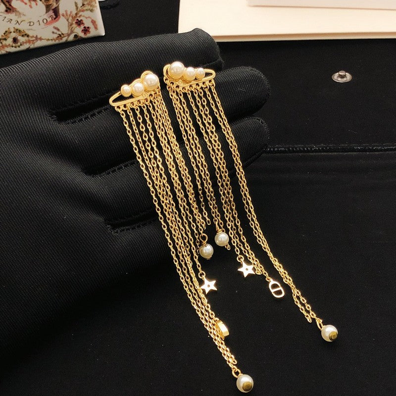 CD Tribales Long Tassel Earrings