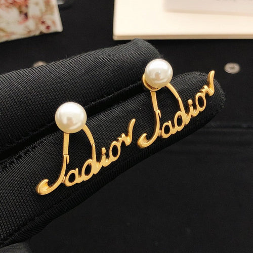 CD J'Adior Pearl Diamond Earrings