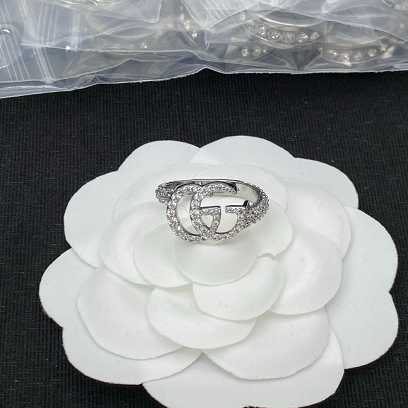 GG Diamond Logo Ring