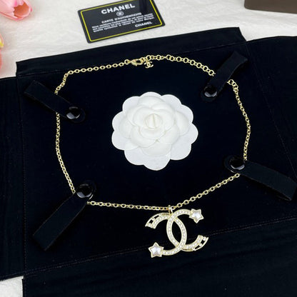 CC Big Star Gold Chain Necklace