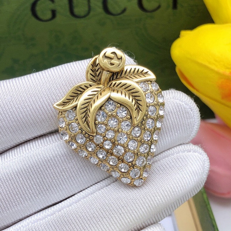 GG Strawberry Diamond Brooch
