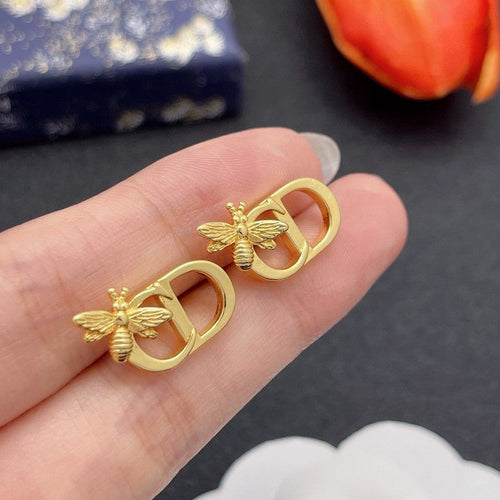 CD Bee Gold Earrings