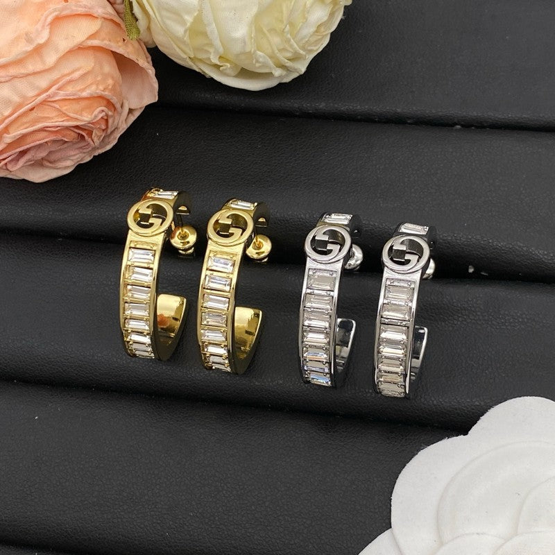 GG Crystal Gold Earrings
