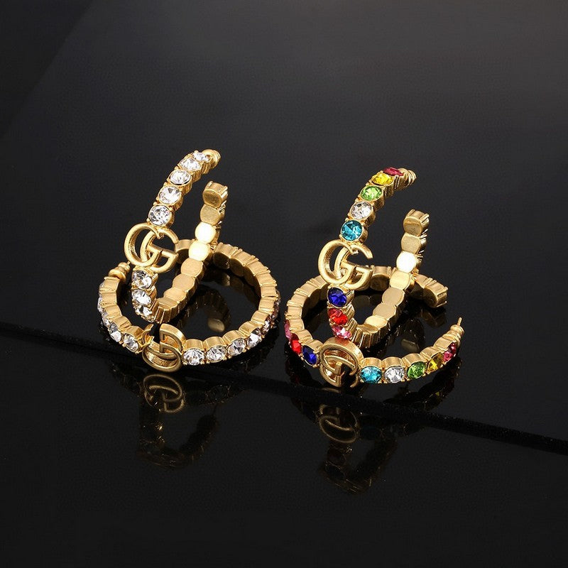 GG Color Crystal Earrings