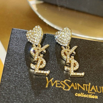 Saint Heart Diamond Earrings