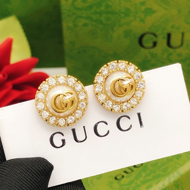 GG Pink & White Diamond Earrings