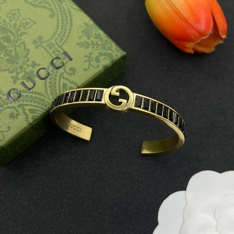 GG Black Crystal Gold Bracelet