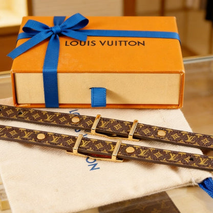 Louis Monogram Vintage Leather Bracelet