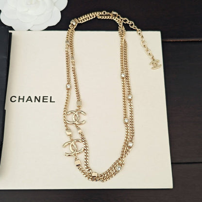 CC Crystal Long Necklace