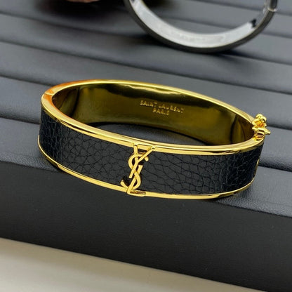 Saint Leather Gold Bracelet