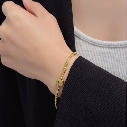 CC Gold Bead Bracelet