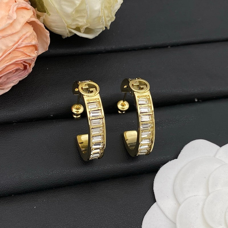 GG Crystal Gold Earrings