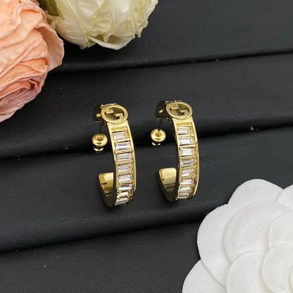 GG Crystal Gold Earrings