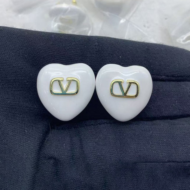 Vlogo Heart Gold Earrings